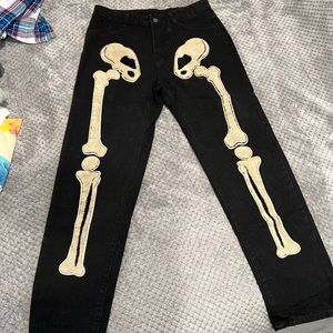 Skeleton Black Jeans